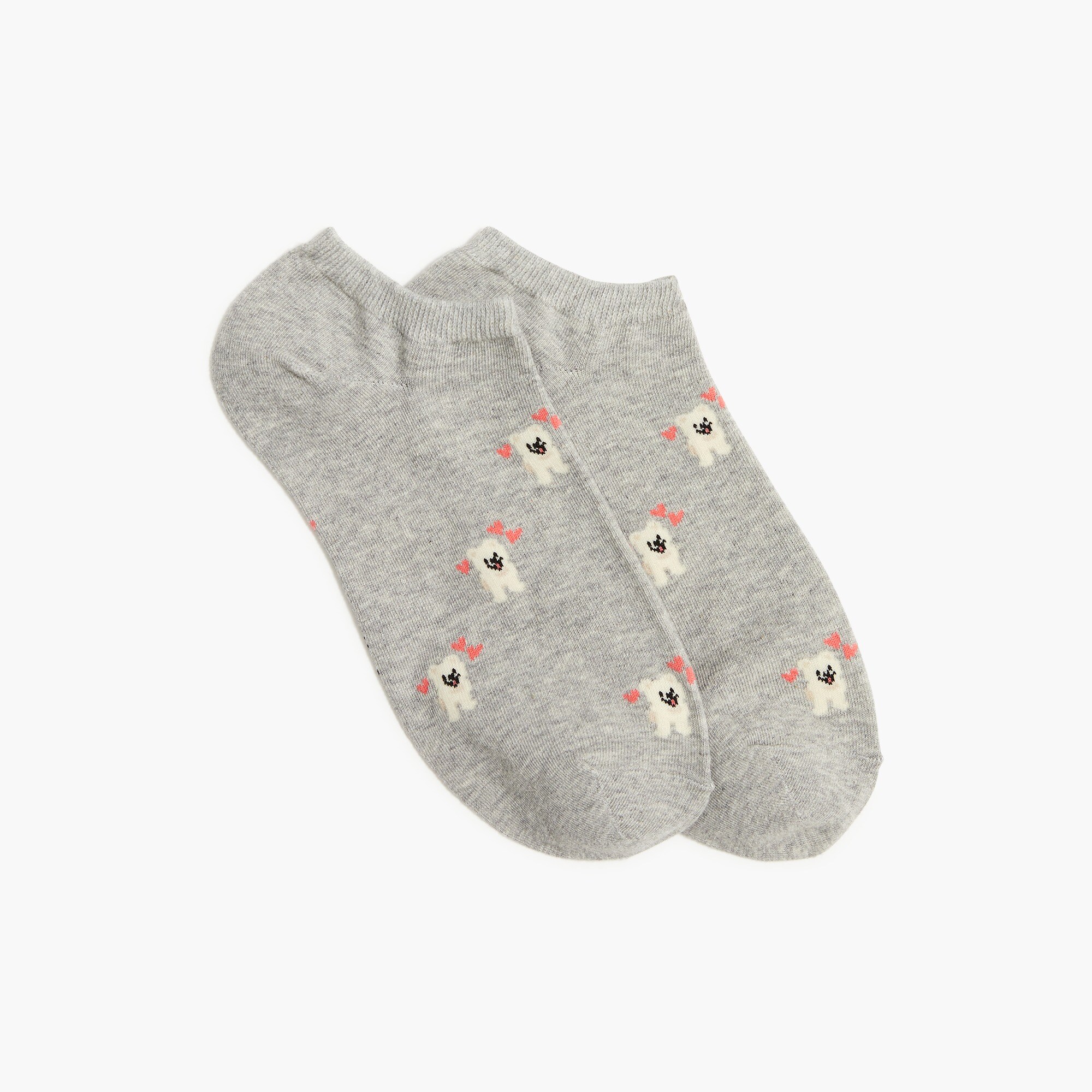 Fluffy pup ankle socks