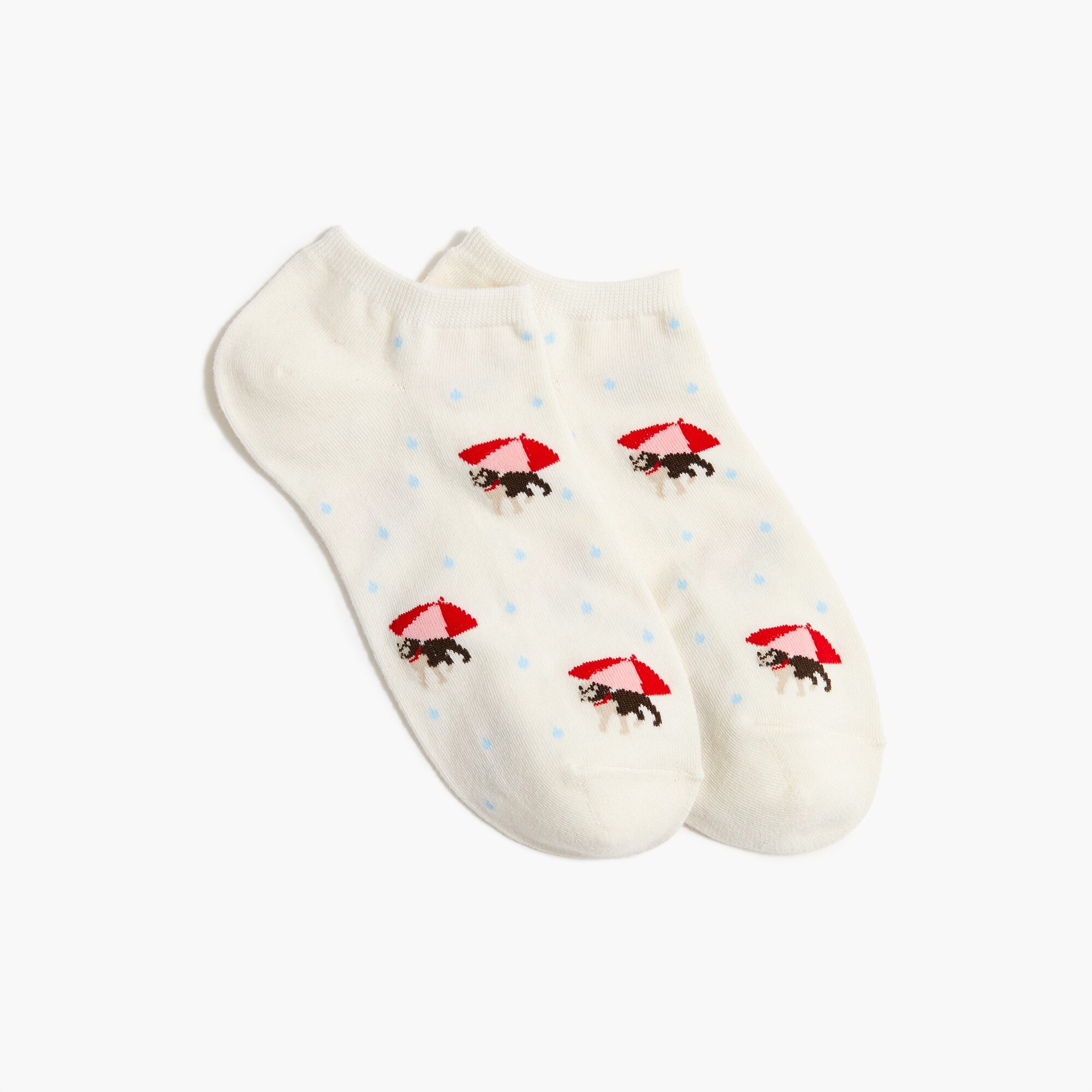 Rainy dog ankle socks