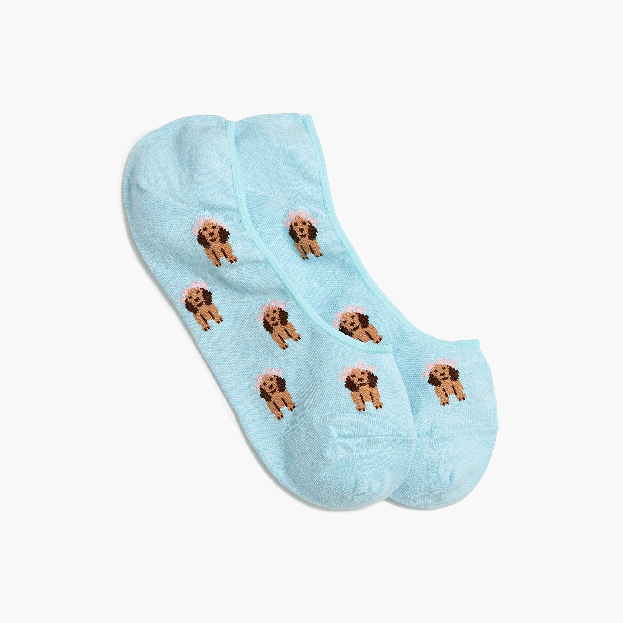 Dachshund flower crown no-show socks