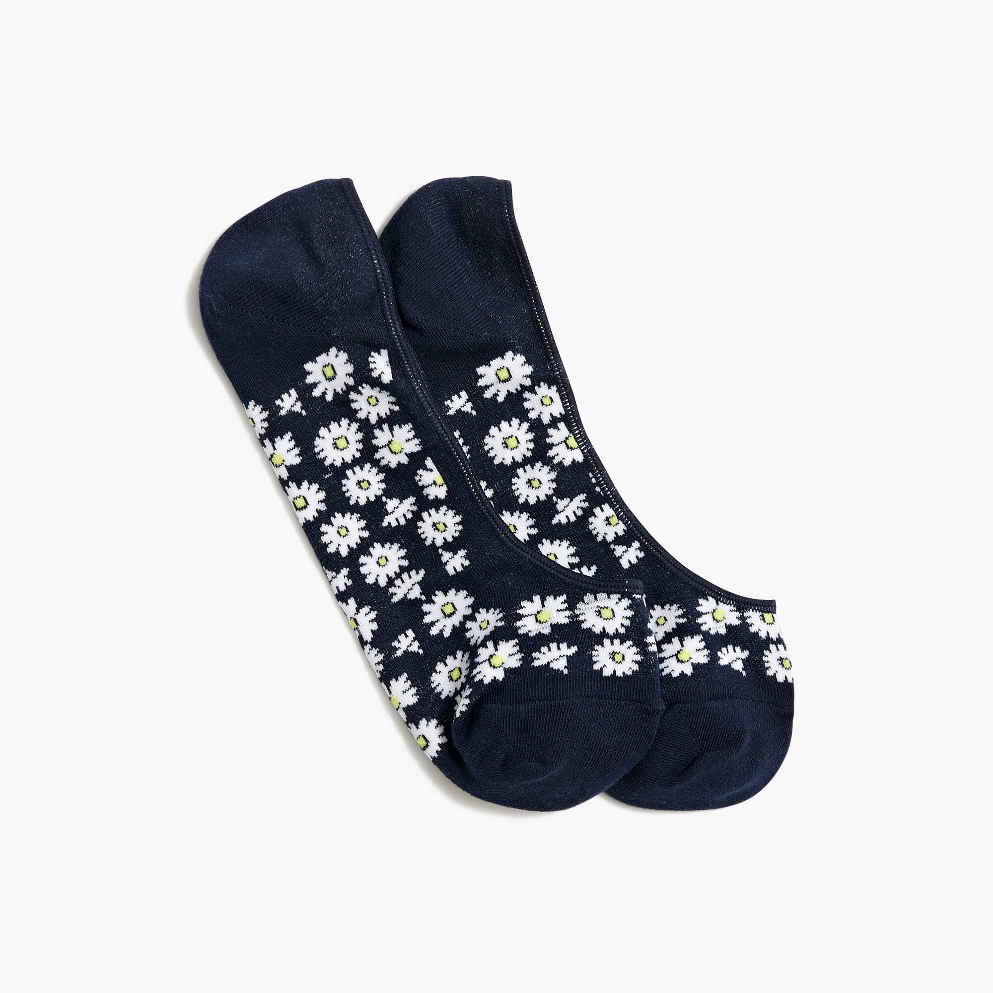 Exploded daisies no-show socks