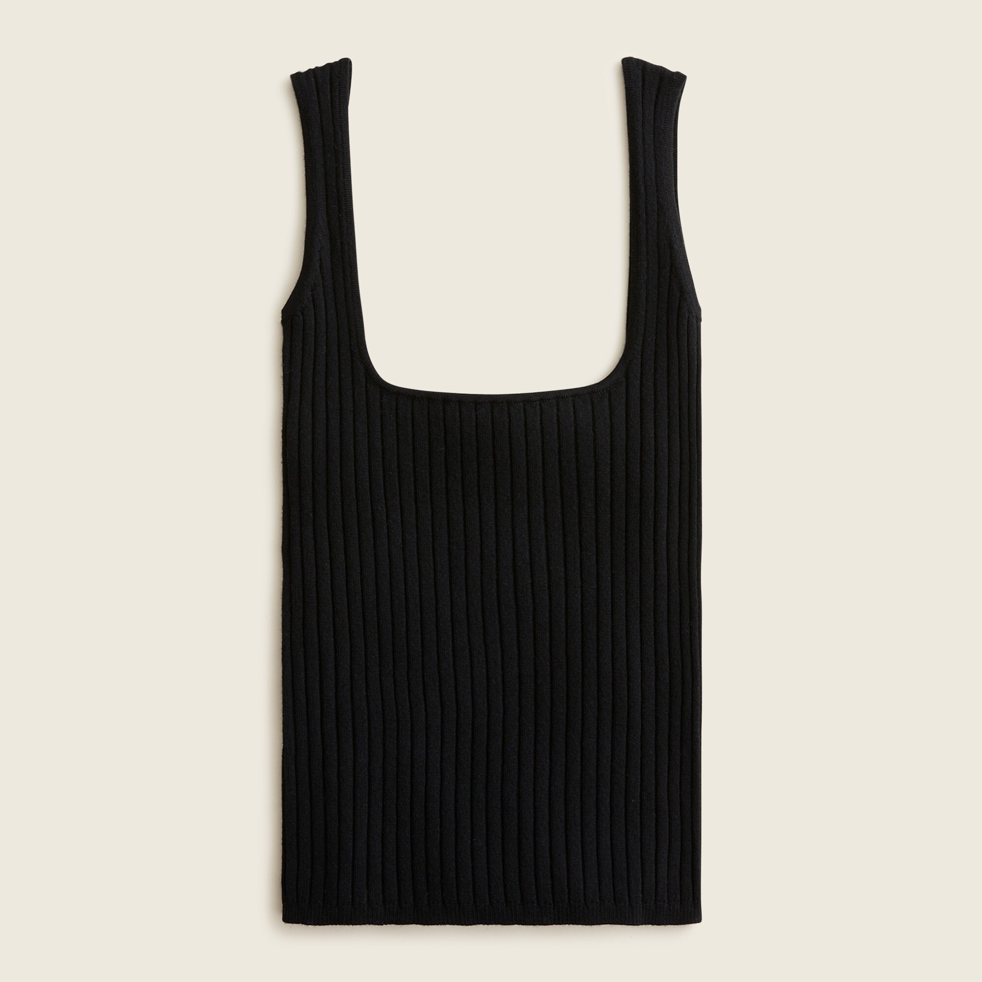 Ribbed merino wool sweater-tank