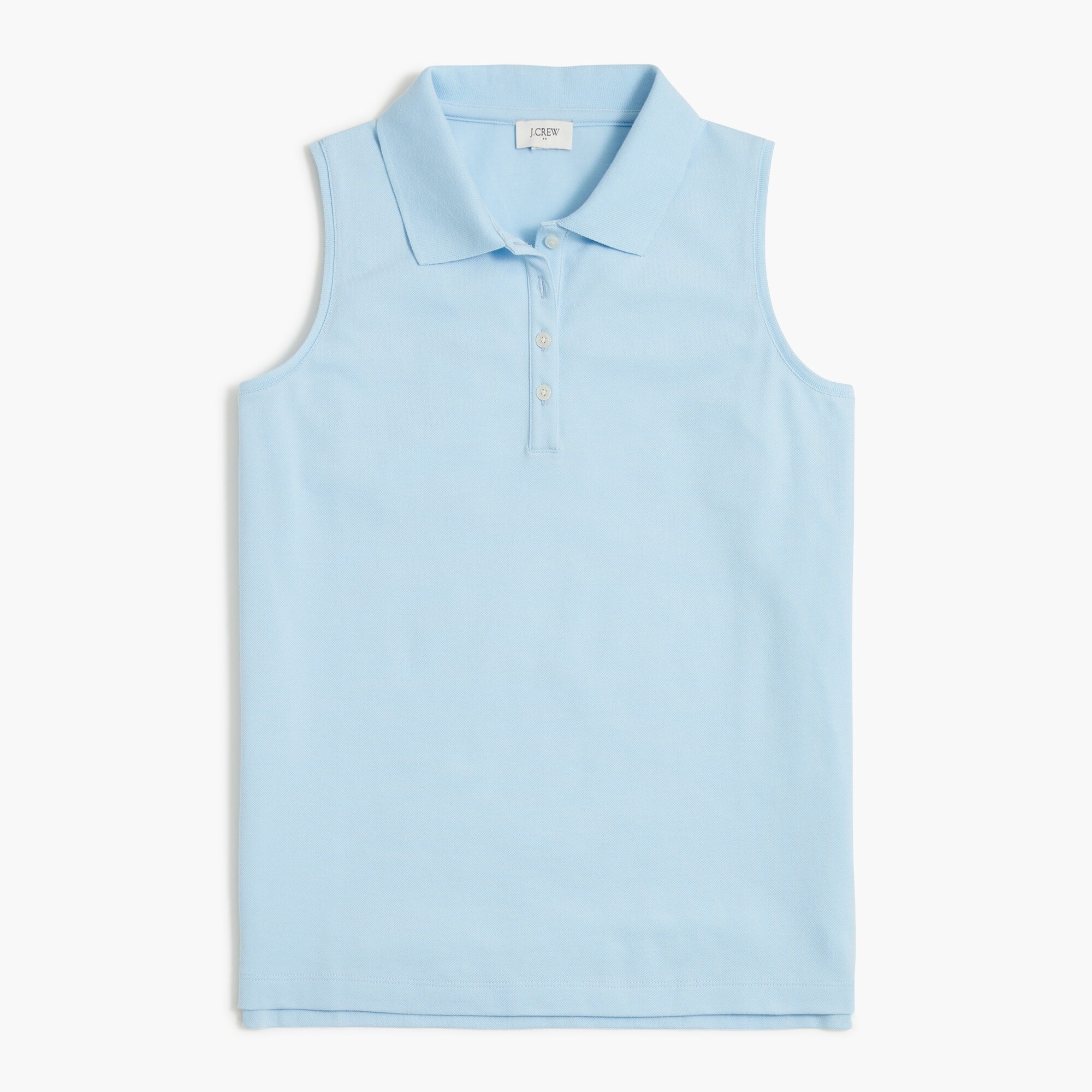 sleeveless piqué polo shirt for women
