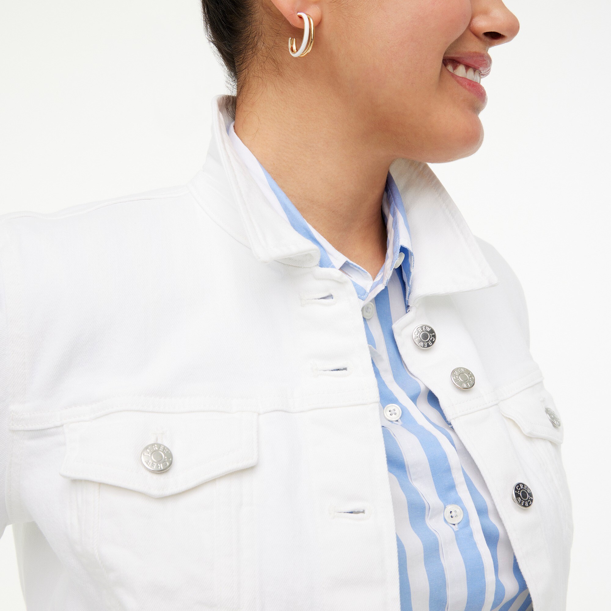 Classic white denim jacket
