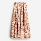 Tiered organic cotton maxi skirt in Liberty® Garden of Life print