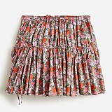 Tiered organic cotton mini skirt in Liberty® Meadow Song floral