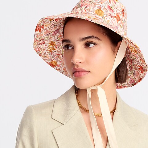 womens Printed ribbon-tie bucket hat in Liberty® print