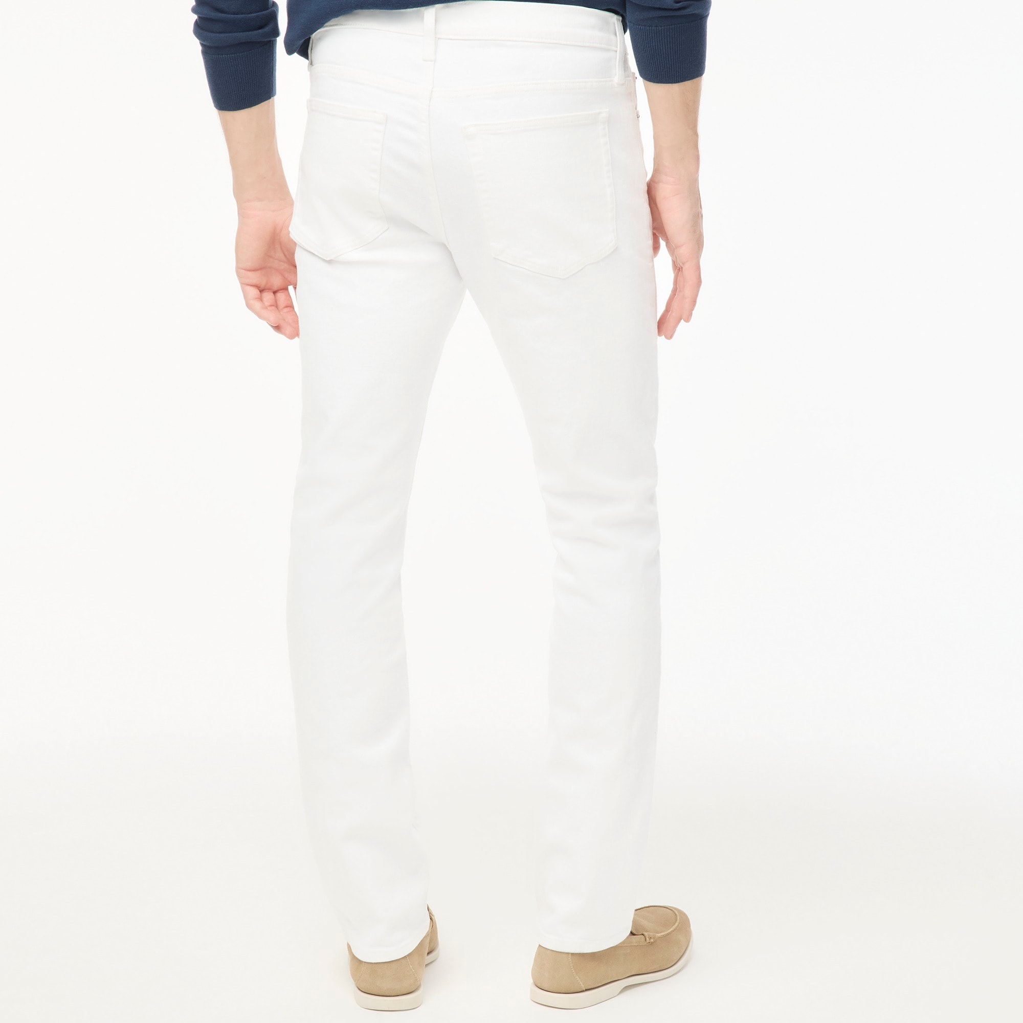 Straight-fit white jean in signature flex