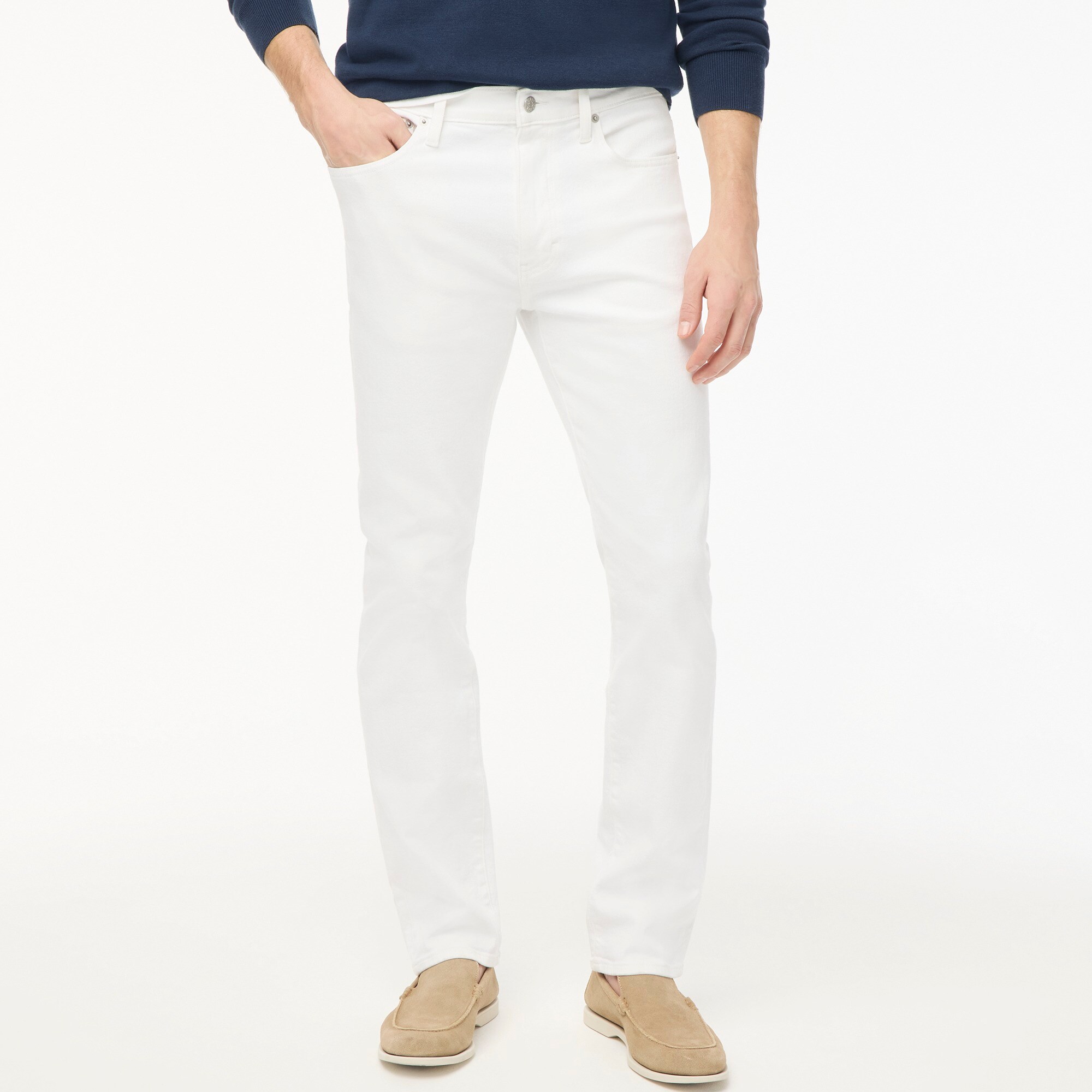 mens Straight-fit white jean in signature flex