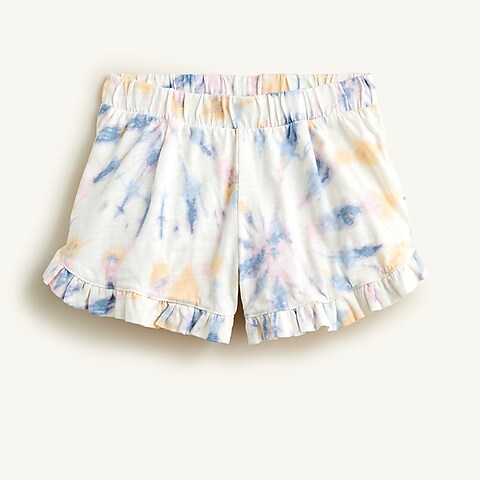  Girls' printed ruffle pull-on short in knit
