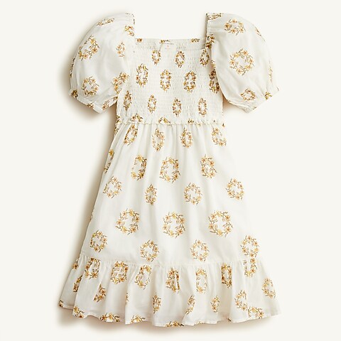 girls Girls' tiered puff-sleeve dress in floral