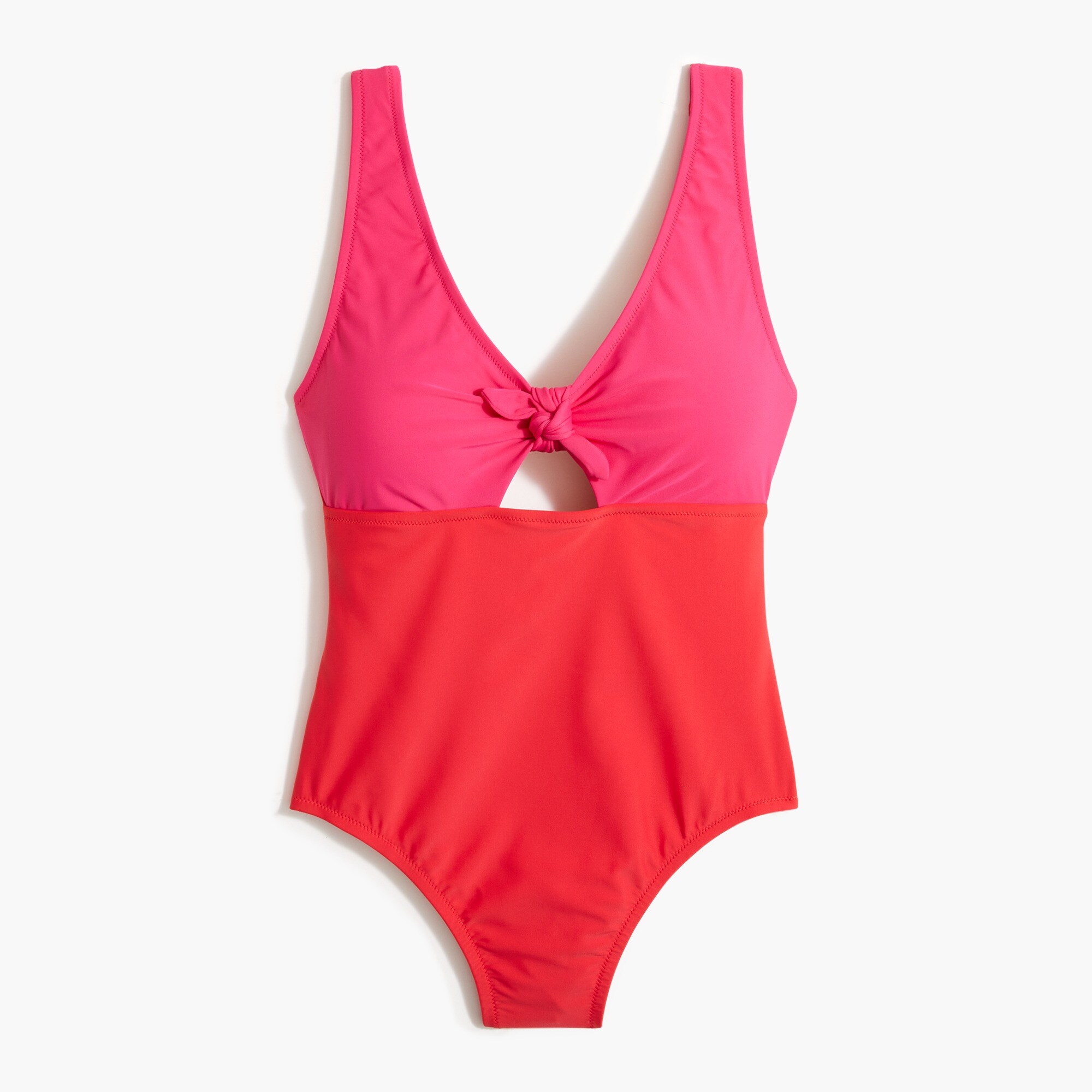 One-piece cutout swimsuit with bow
