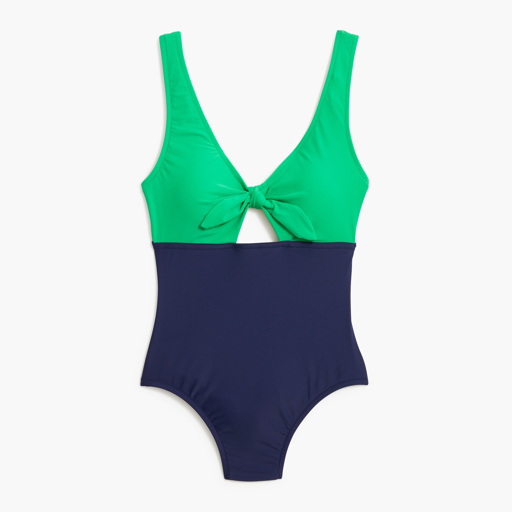  One-piece cutout swimsuit with bow