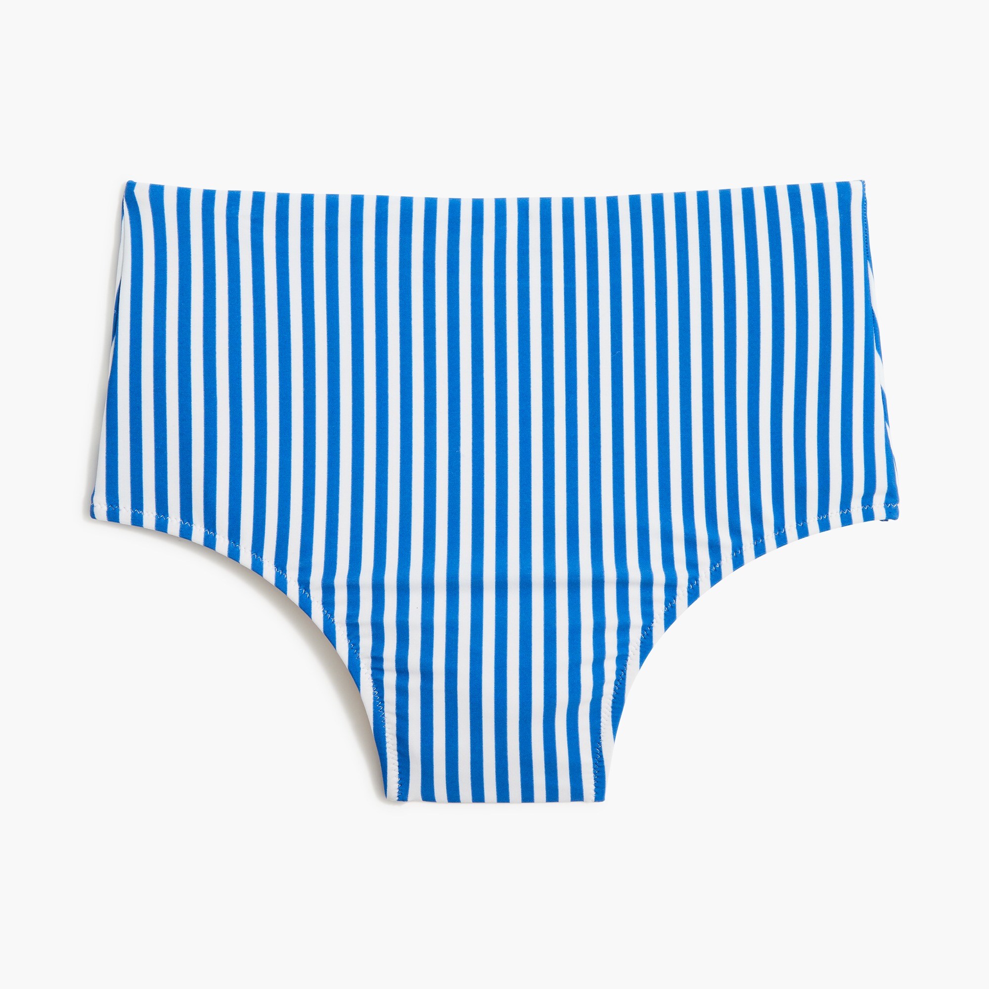 striped high-waisted bikini bottom for women