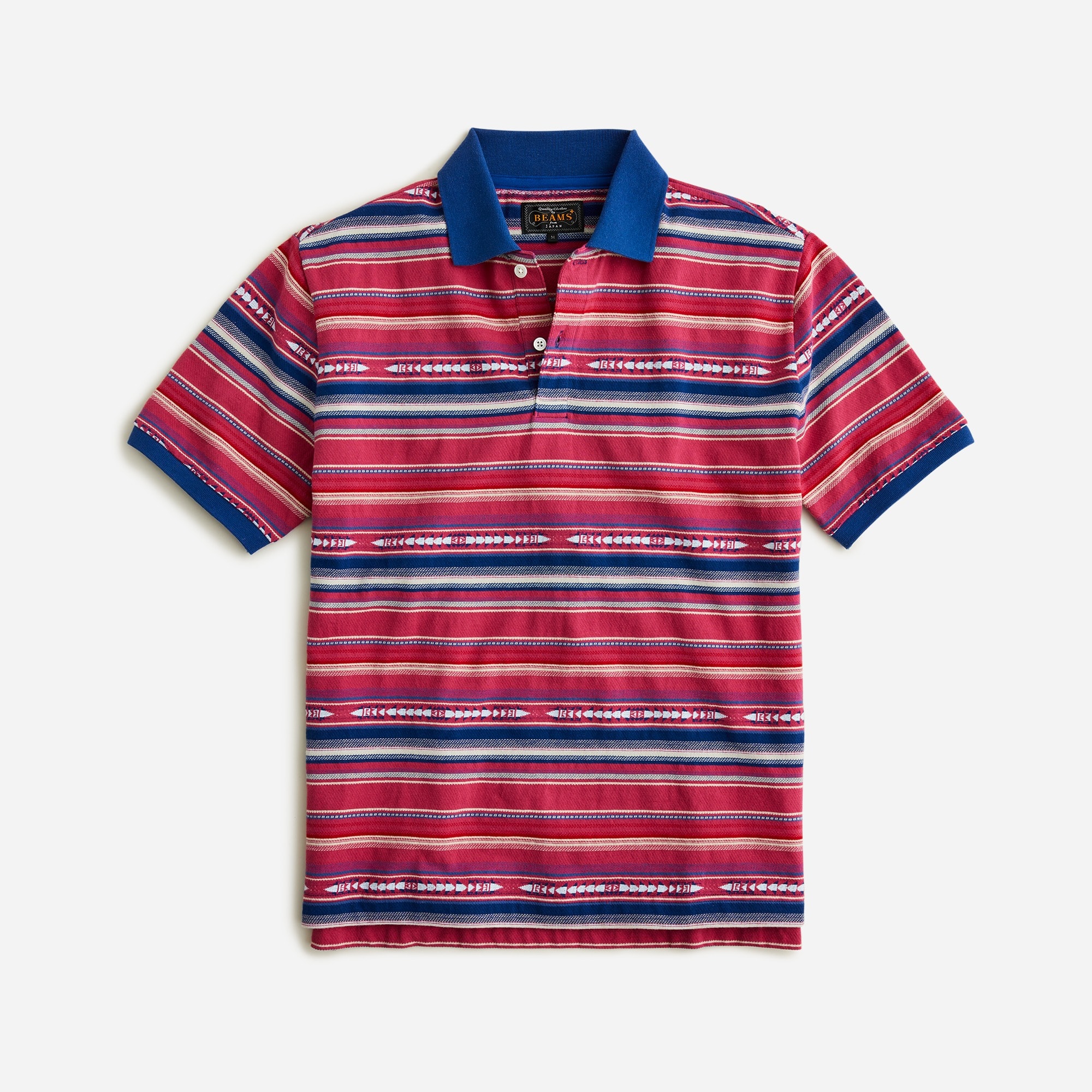 BEAMS PLUS Polo Shirt In Jacquard Stripe For Men | J.Crew