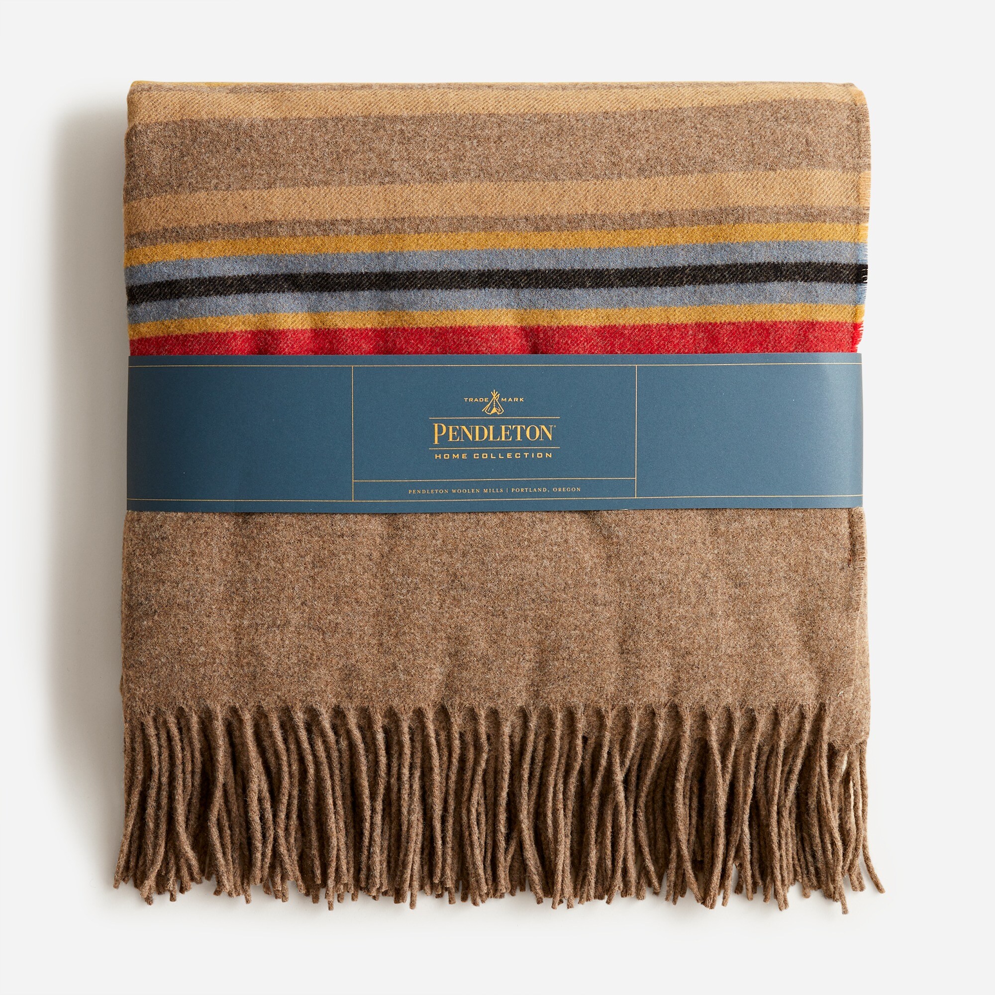 Pendleton® 5th Avenue striped merino wool throw blanket