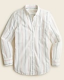 Classic-fit washed cotton poplin shirt in sleepaway stripe