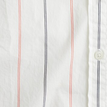 Classic-fit washed cotton poplin shirt in sleepaway stripe GUAVA NAVY j.crew: classic-fit washed cotton poplin shirt in sleepaway stripe for women