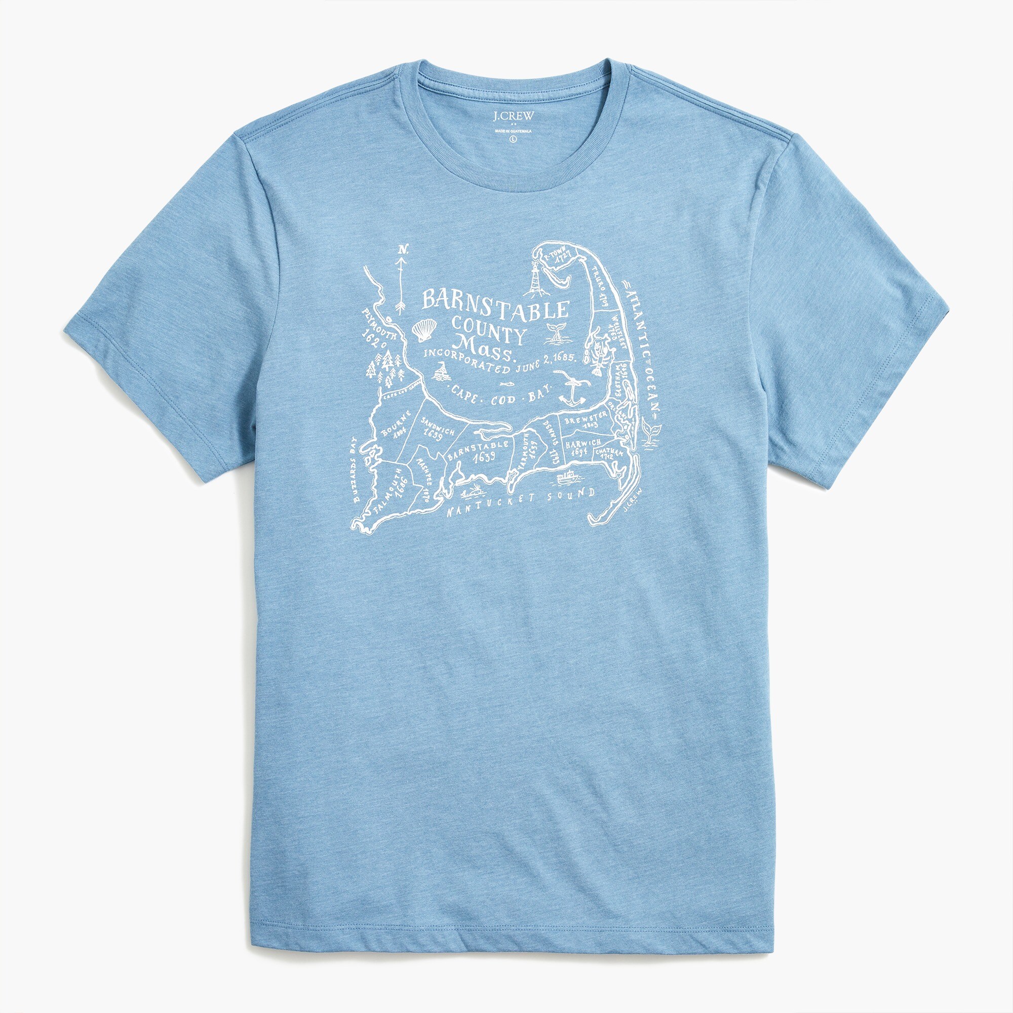 barnstable map graphic tee for men