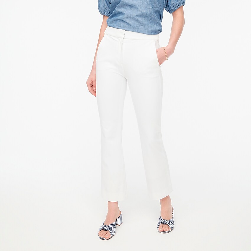 factory: kelsey cotton flare pant for women, right side, view zoomed