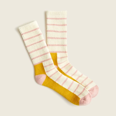 womens Ribbed hiking socks in stripe