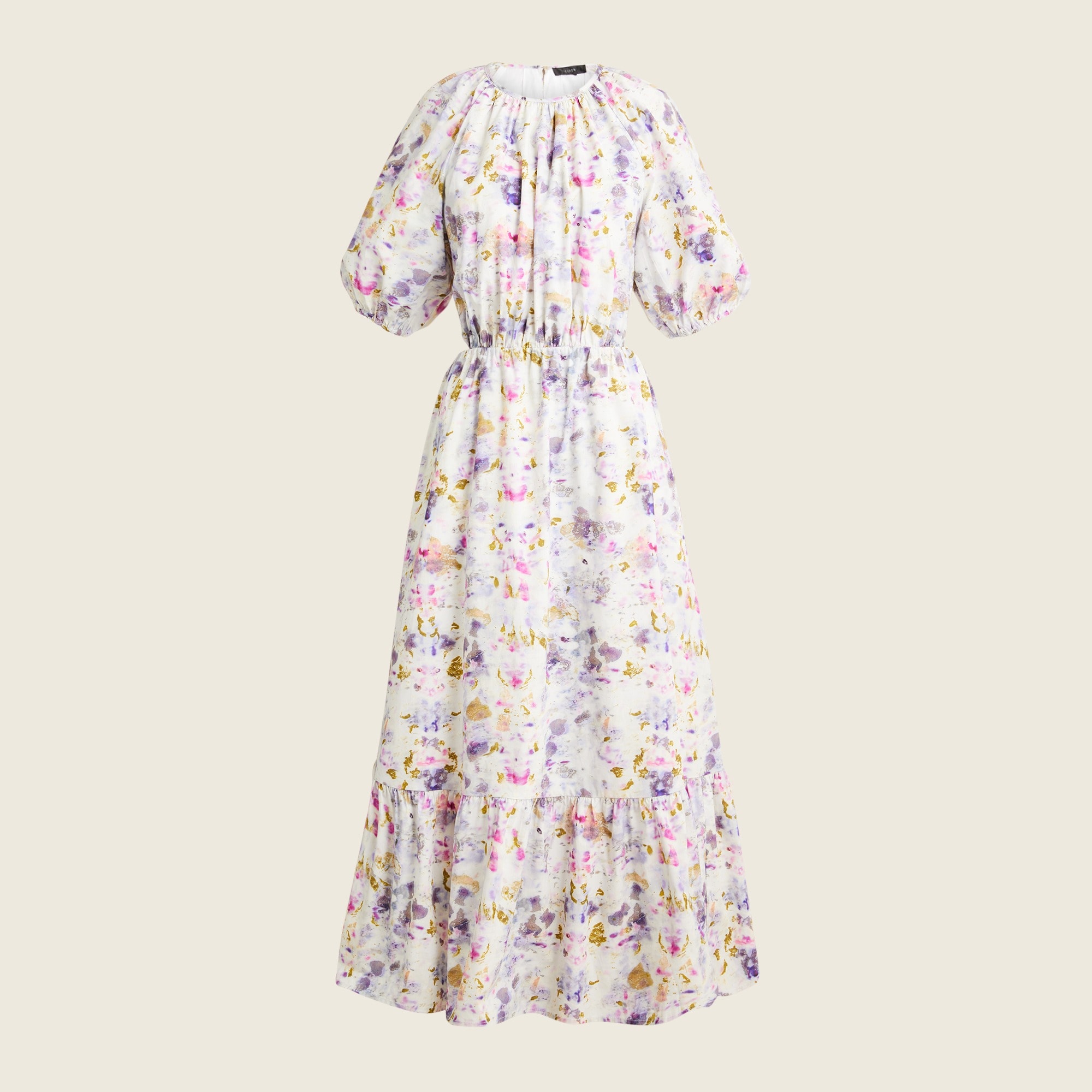 Flora Obscura X J.Crew side-cutout dress in kaleidoscope floral