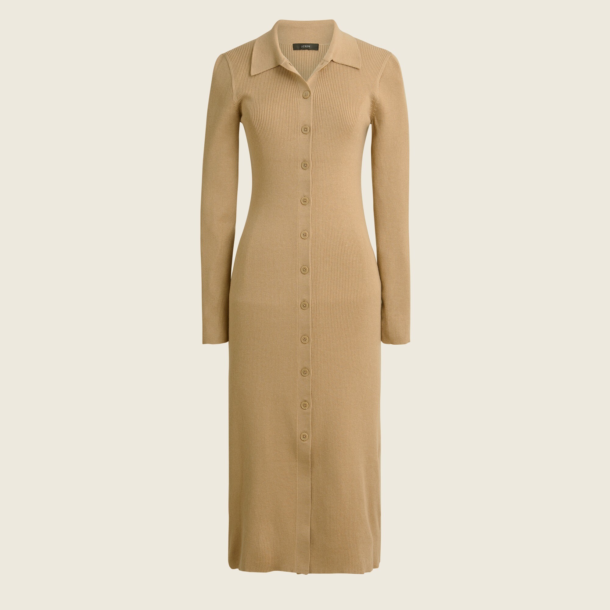 Ribbed Button-front Dress For Women | J.Crew