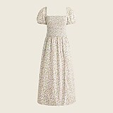 Short-sleeve smocked dress in meadow floral