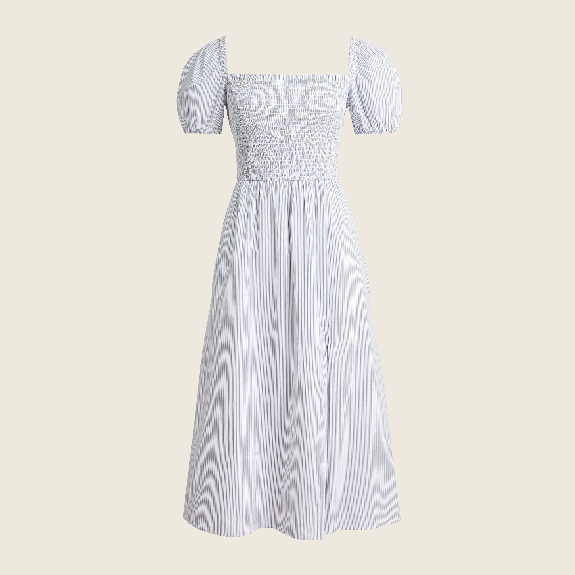 Short-sleeve Smocked Dress In Stripe For Women | J.Crew