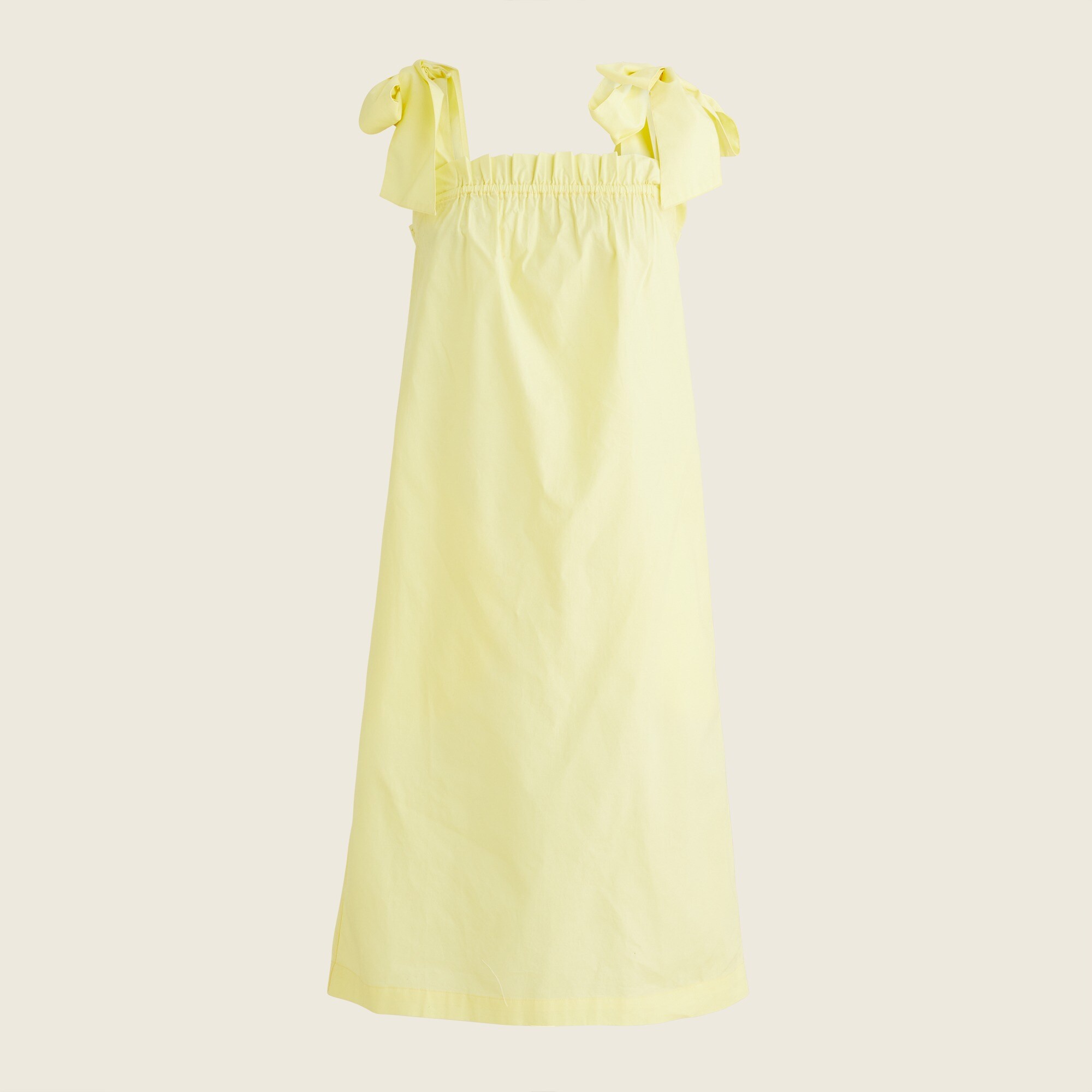 Tie-shoulder cotton poplin dress