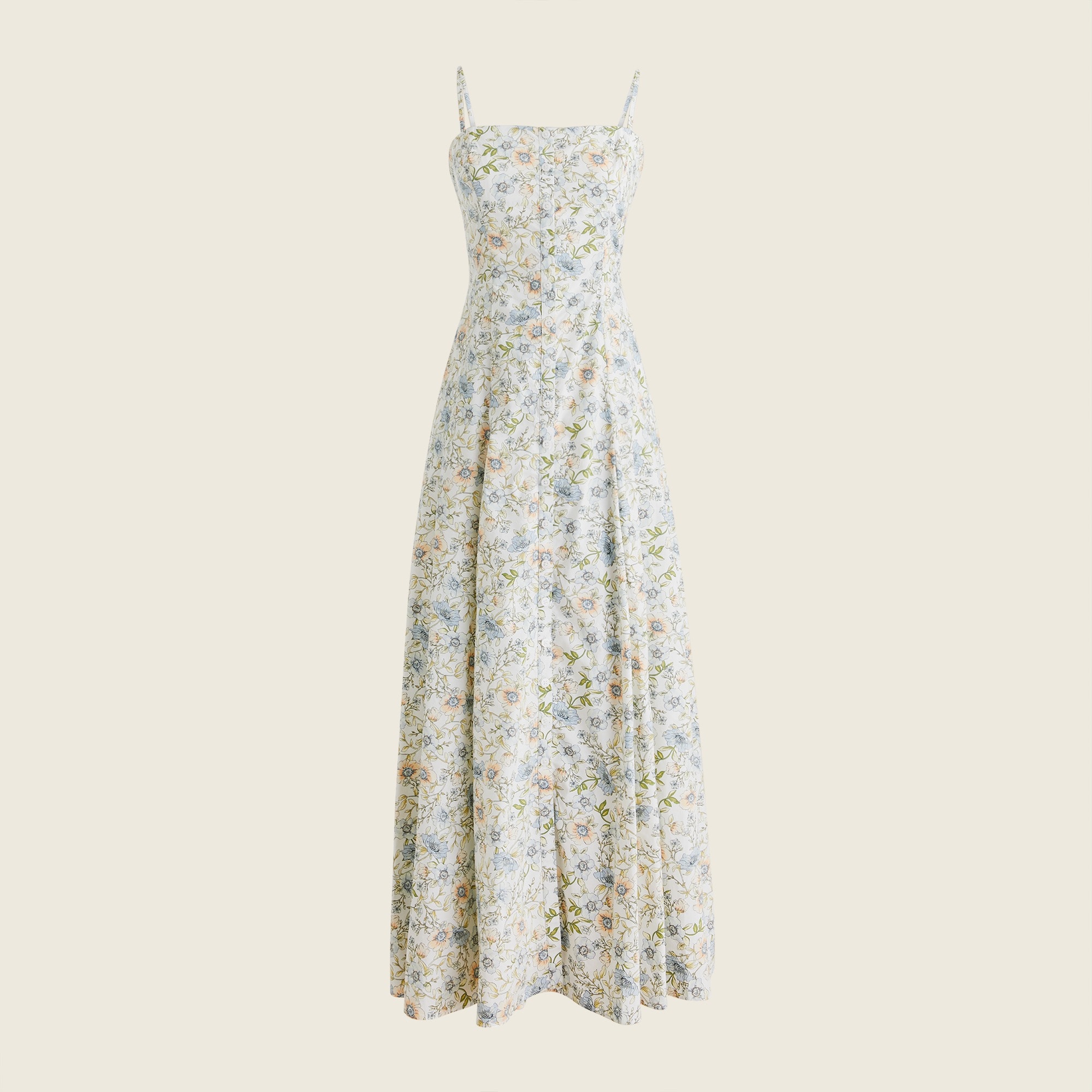 J.Crew: Button-down Cotton Poplin Dress In Floral Vines For Women