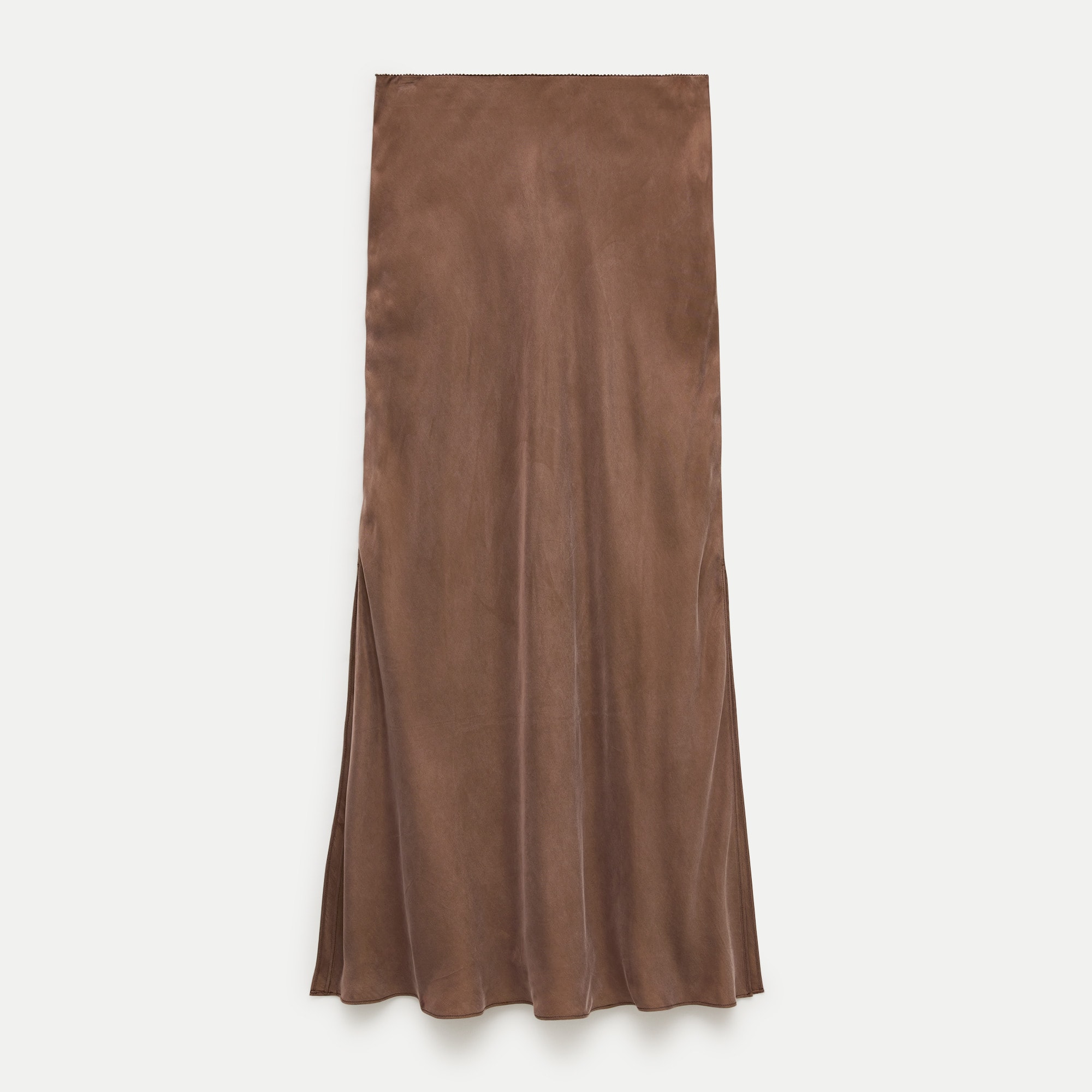 Gwyneth column slip skirt in cupro blend