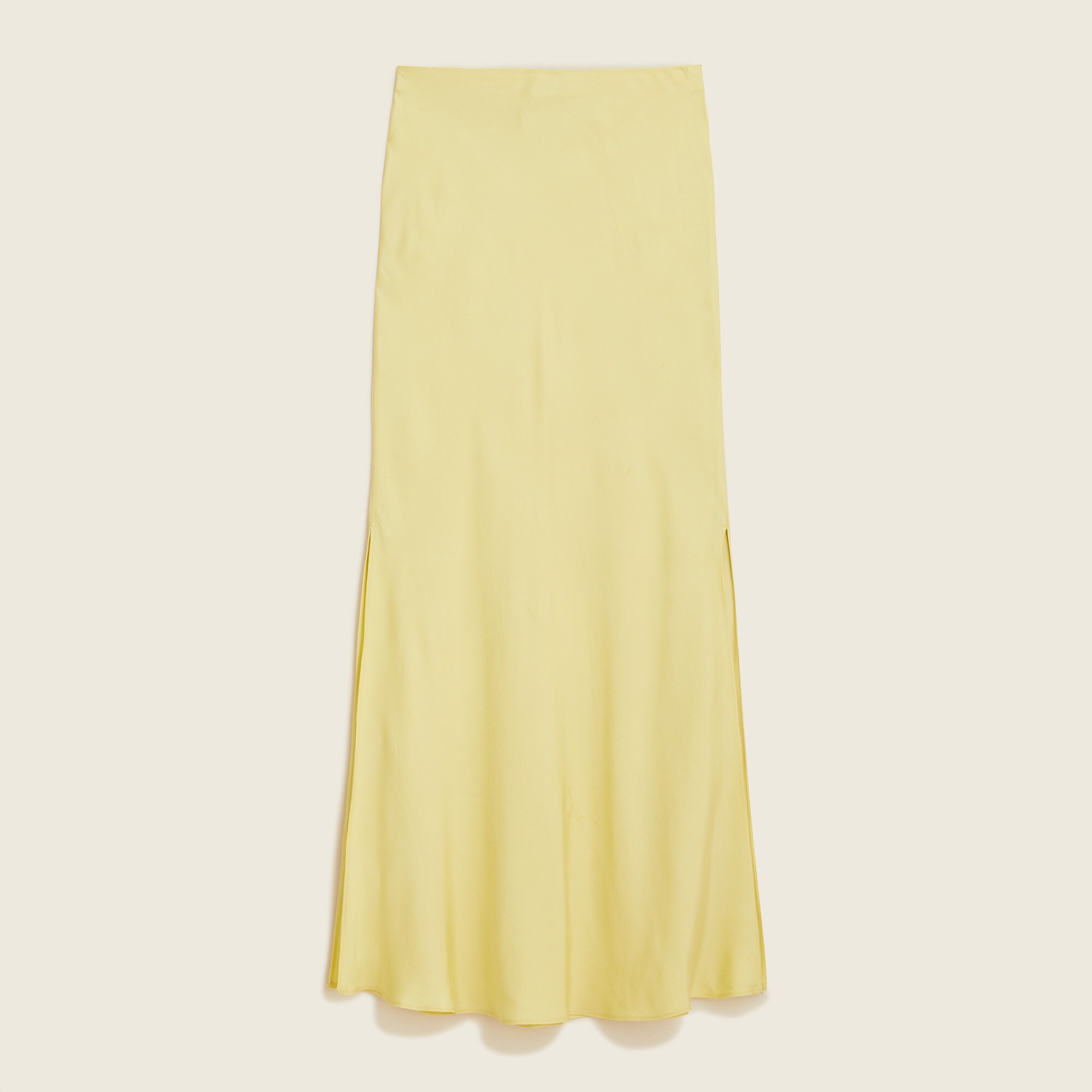 Cupro-blend flared slip skirt