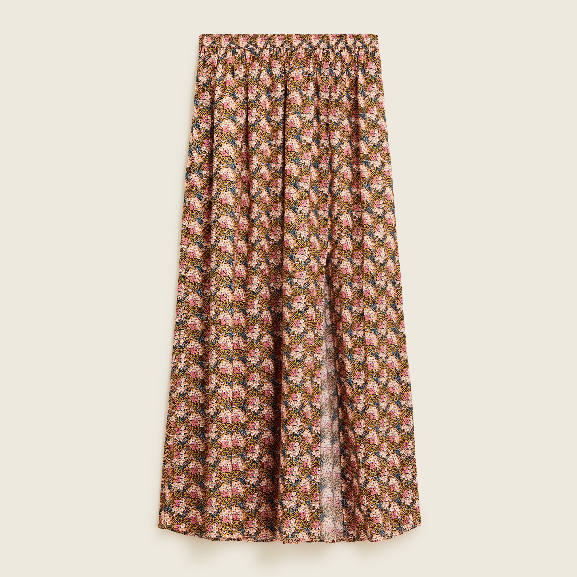 Collection side-slit maxi skirt in Ratti® prism floral