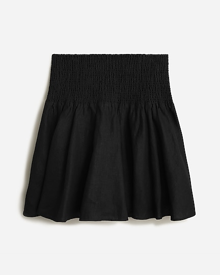  Tall linen smocked mini skirt