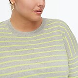 Striped dropped-shoulder crewneck sweater