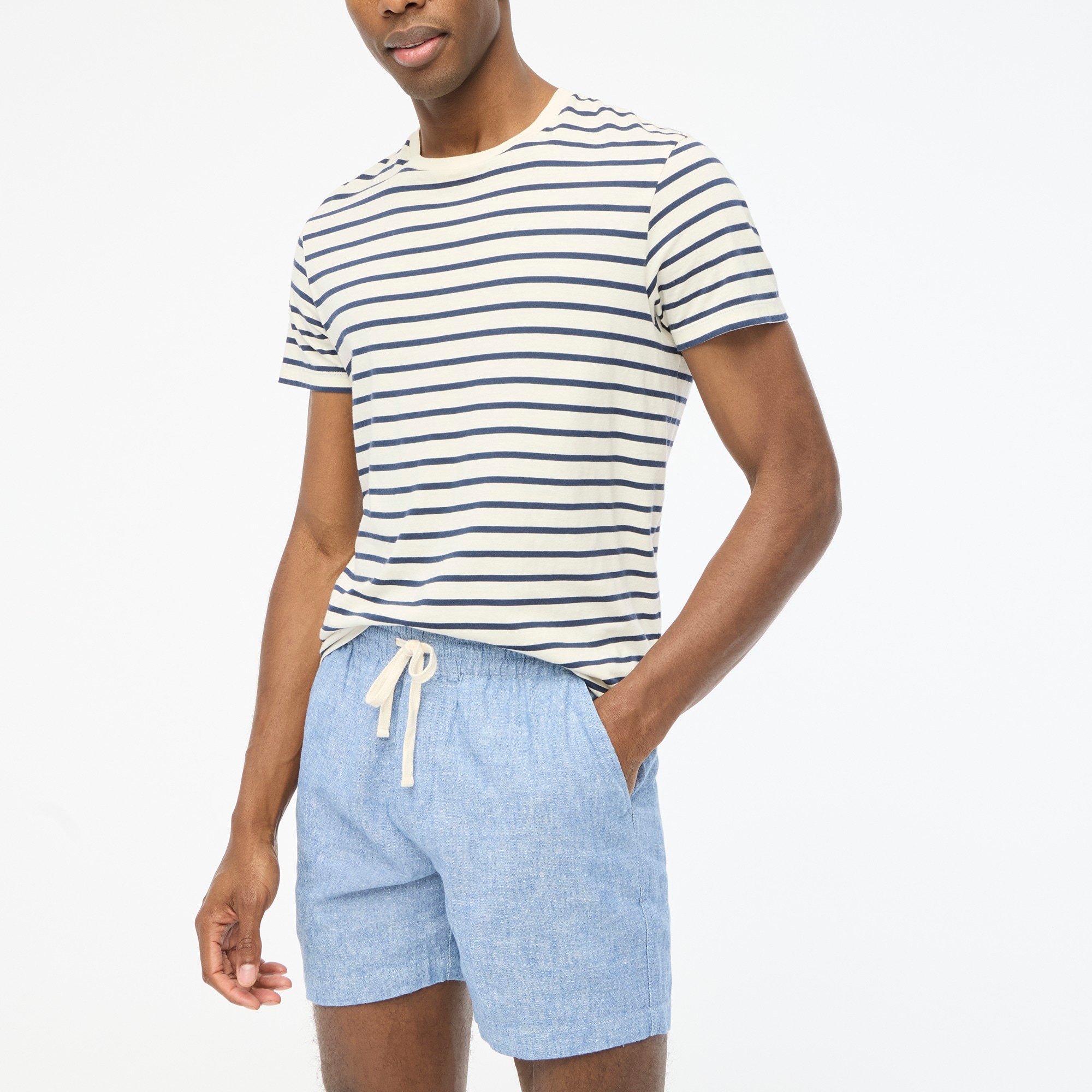 Factory Linen cotton Blend Dock Short For Men
