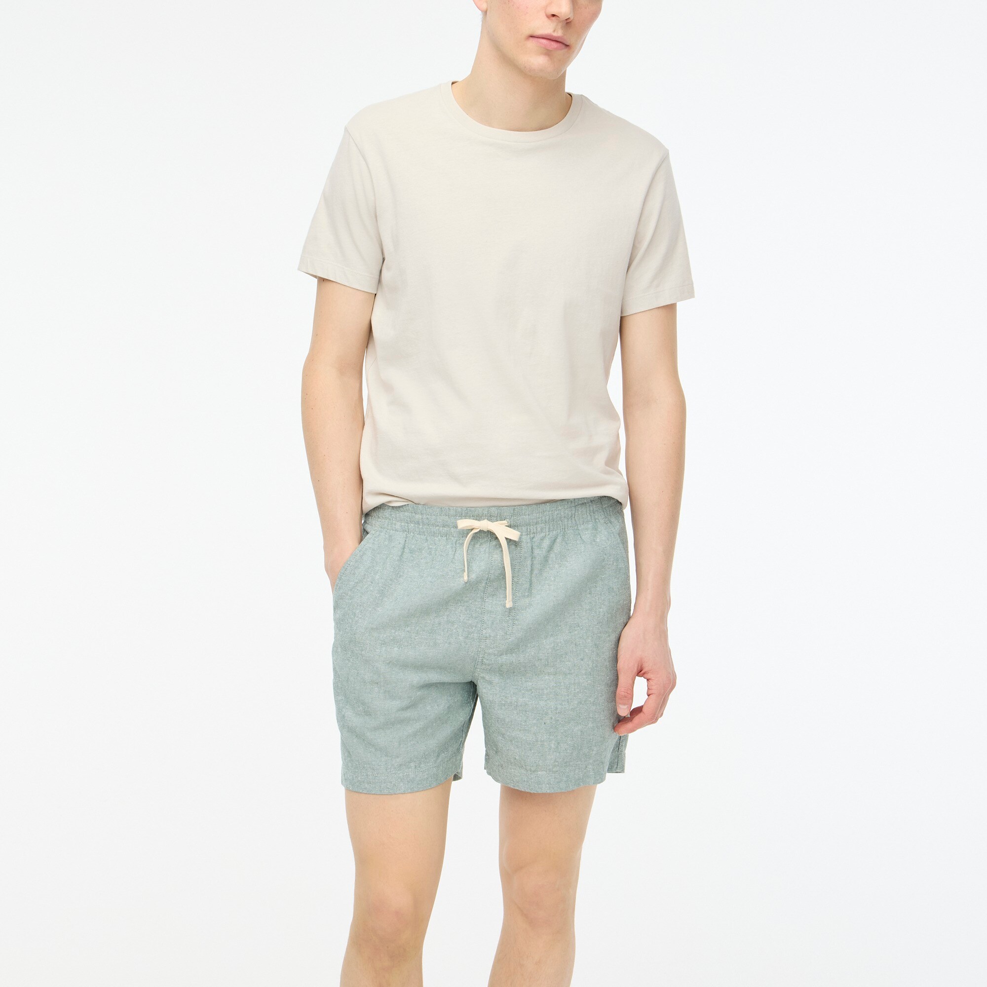  Linen-blend dock short