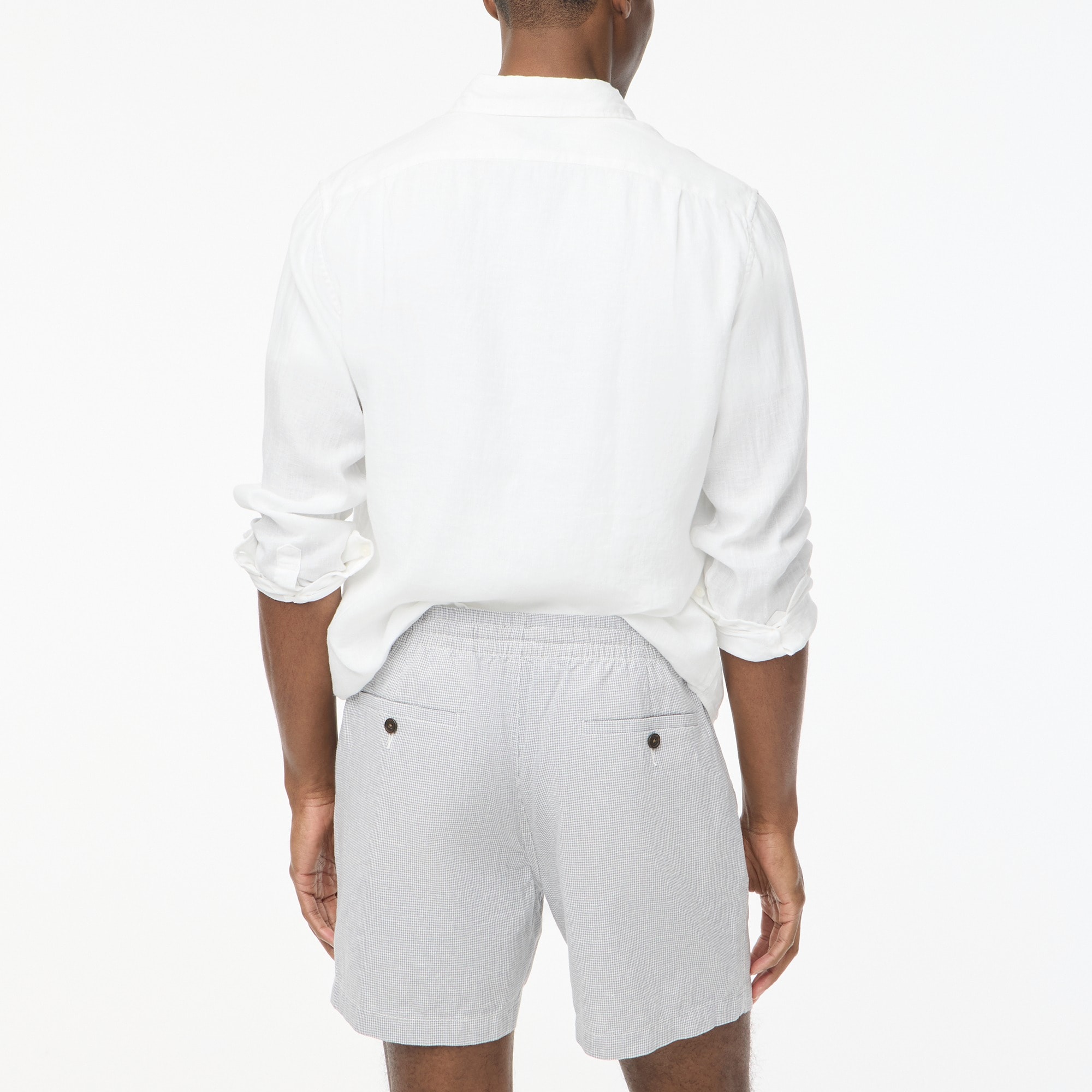 Linen-blend dock short
