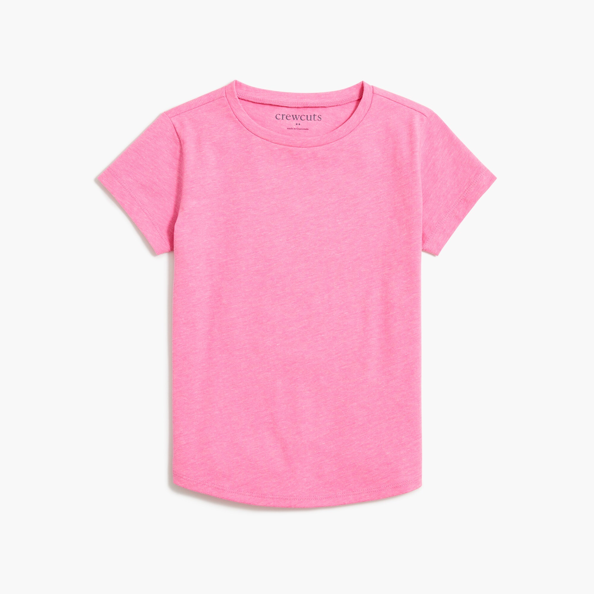 girls' tee with shirttail hem for girls