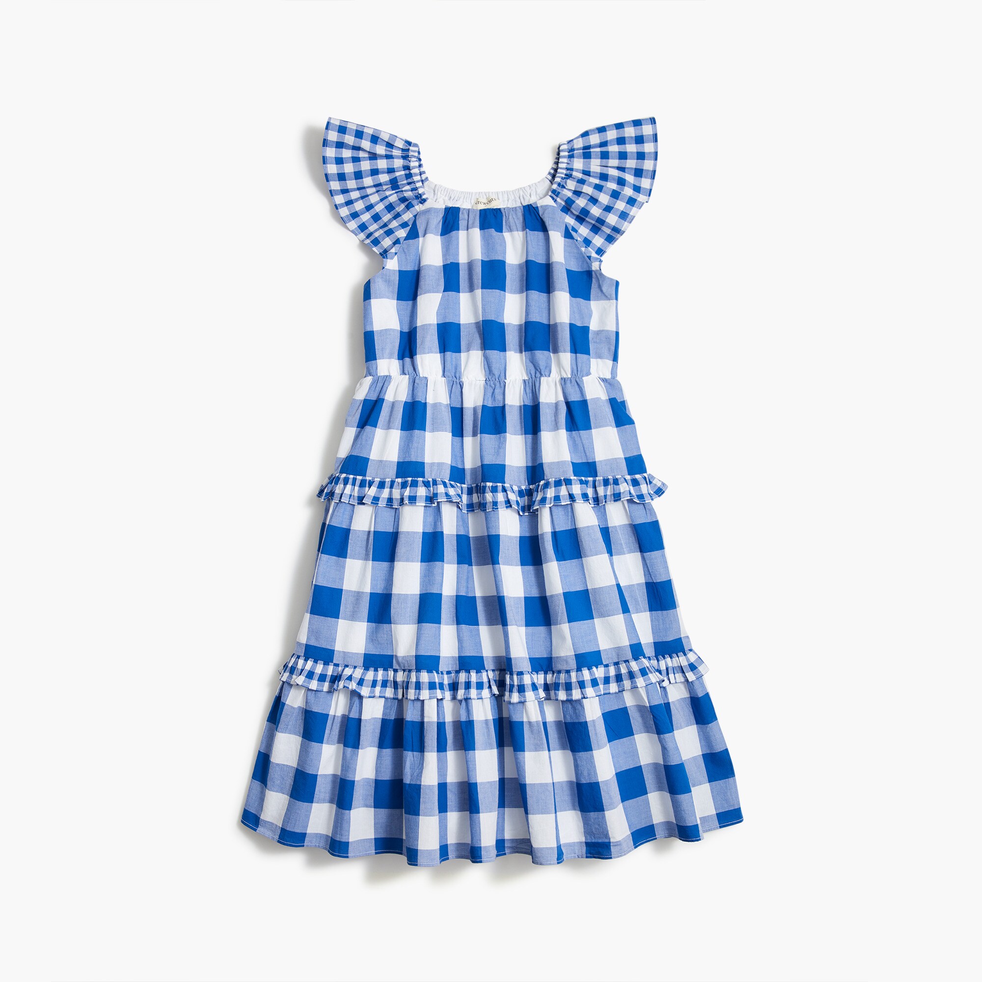 Girls' gingham mix dress