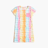 Girls' rainbow tie-dyed T-shirt dress