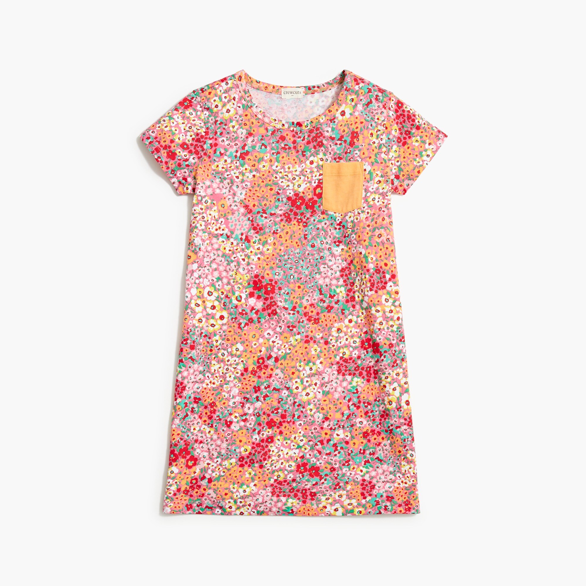 Girls' floral T-shirt dress