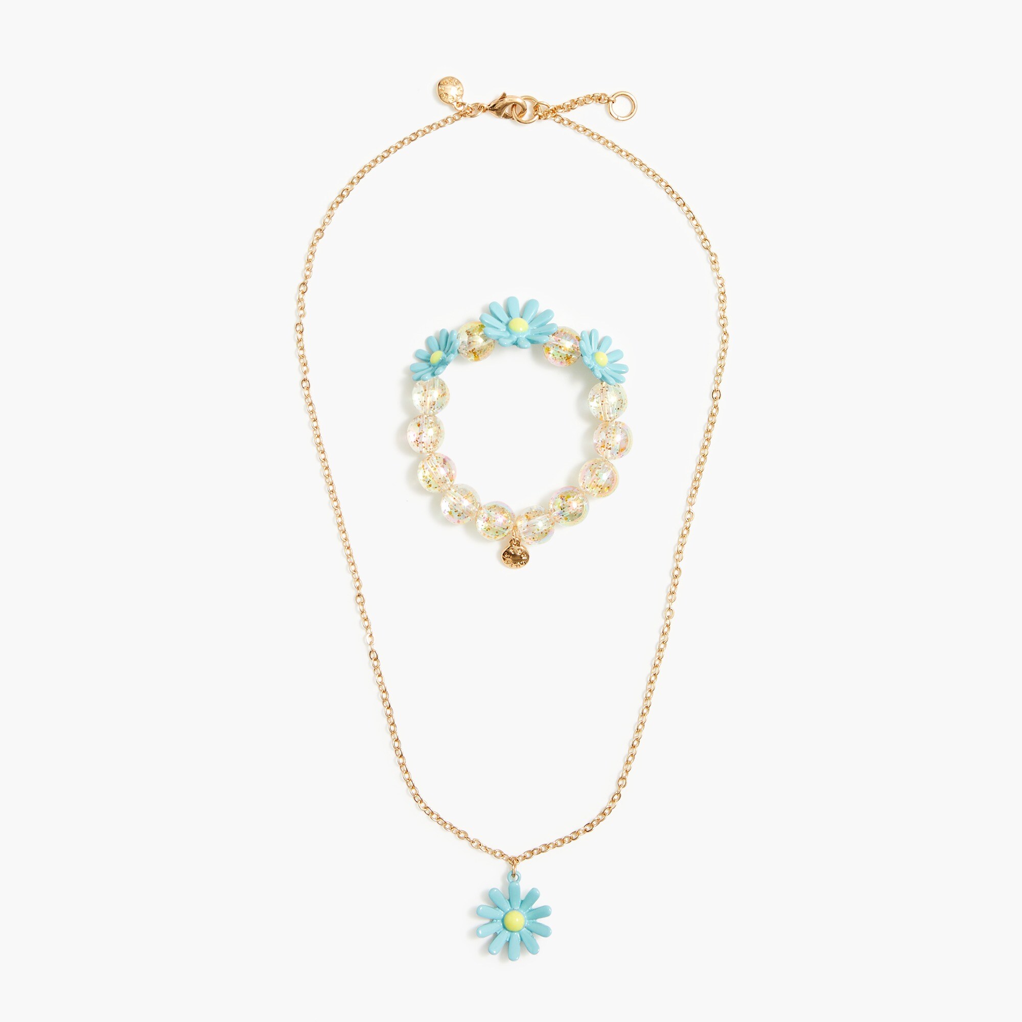 Girls' flower necklace and bracelet set