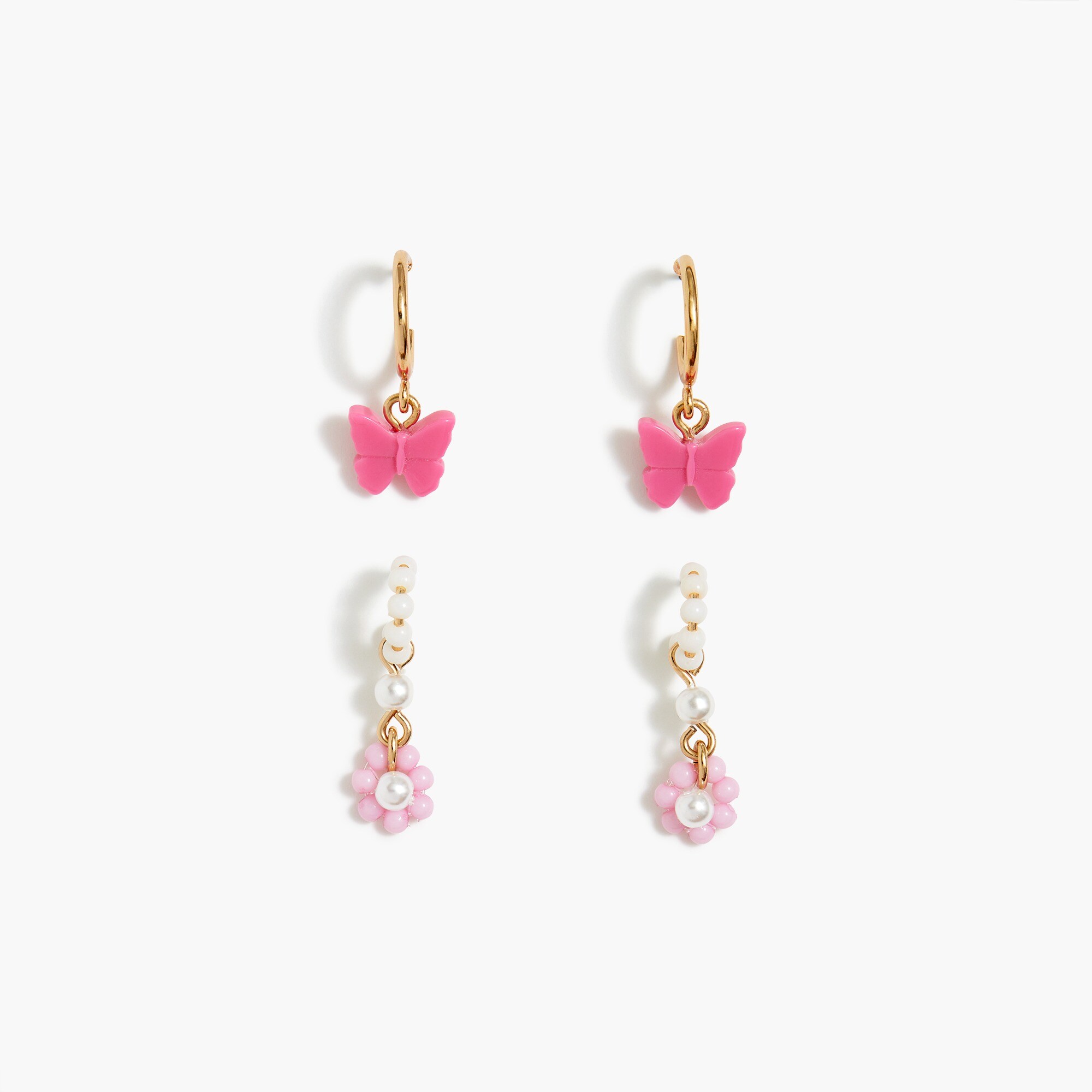 Girls' hoop earrings pack