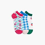 Kids' strawberry ankle socks pack