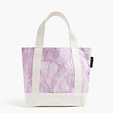 Girls' marble tie-dyed tote bag