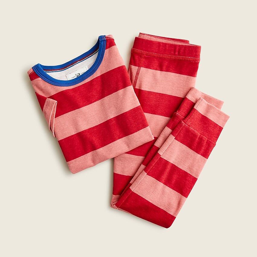j.crew: kids' short-sleeve printed pajama set for boys, right side, view zoomed