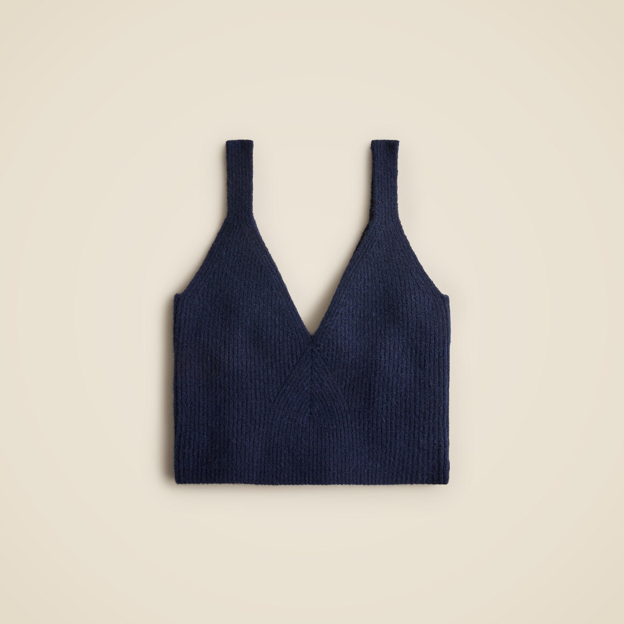 Cashmere-blend cropped sweater-tank