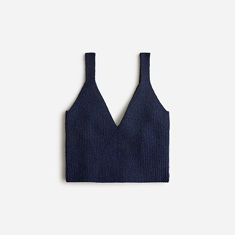 womens Cashmere cropped sweater-tank