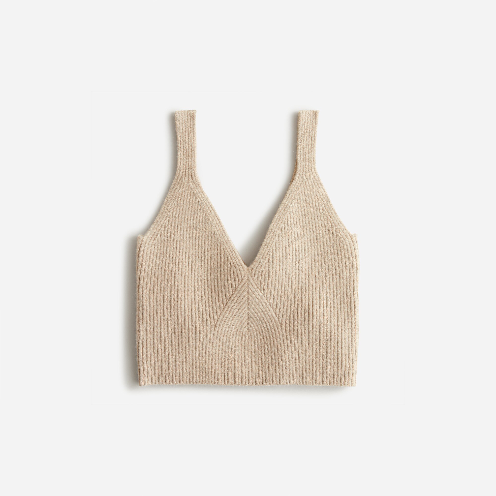  Cashmere-blend cropped sweater-tank